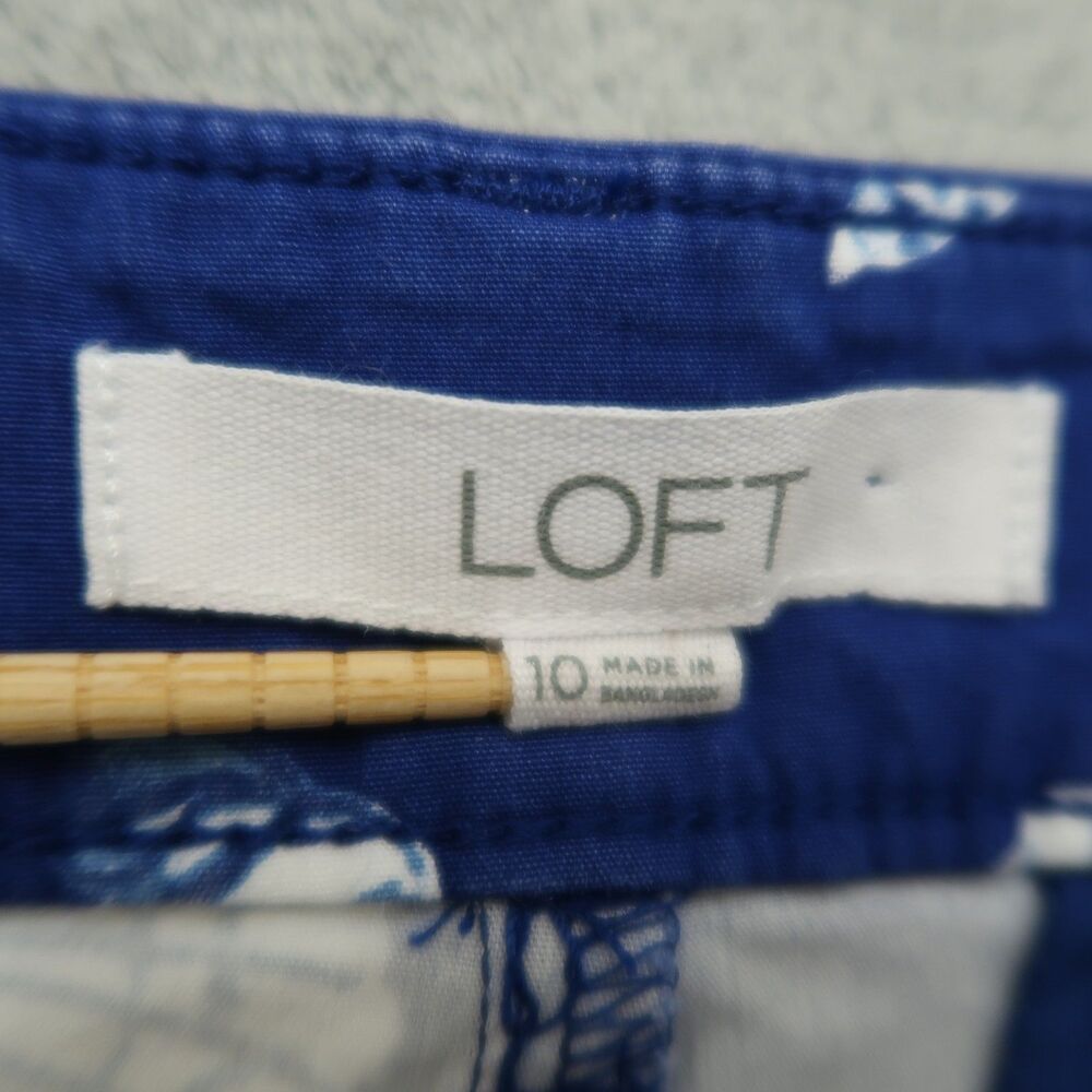 Loft Pants Women's Size 10 High-Rise Palmer Wide-Leg Crop 25" Inseam Stretch - Picture 9 of 16